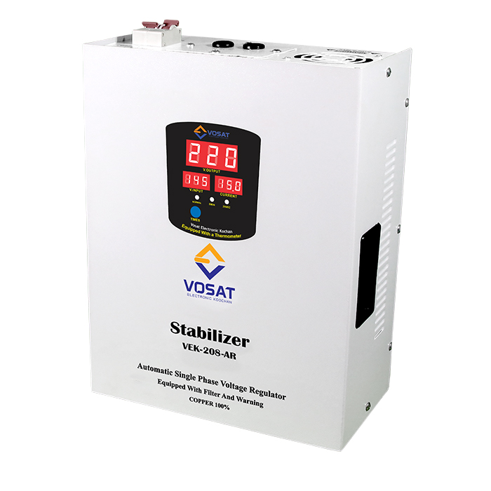  استابیلایزر,استابیلایزر (stabilizer) تک فاز,استابیلایزر تک فاز,استابیلایزر (stabilizer) تکفاز 8kva - 22A (دیواری) 